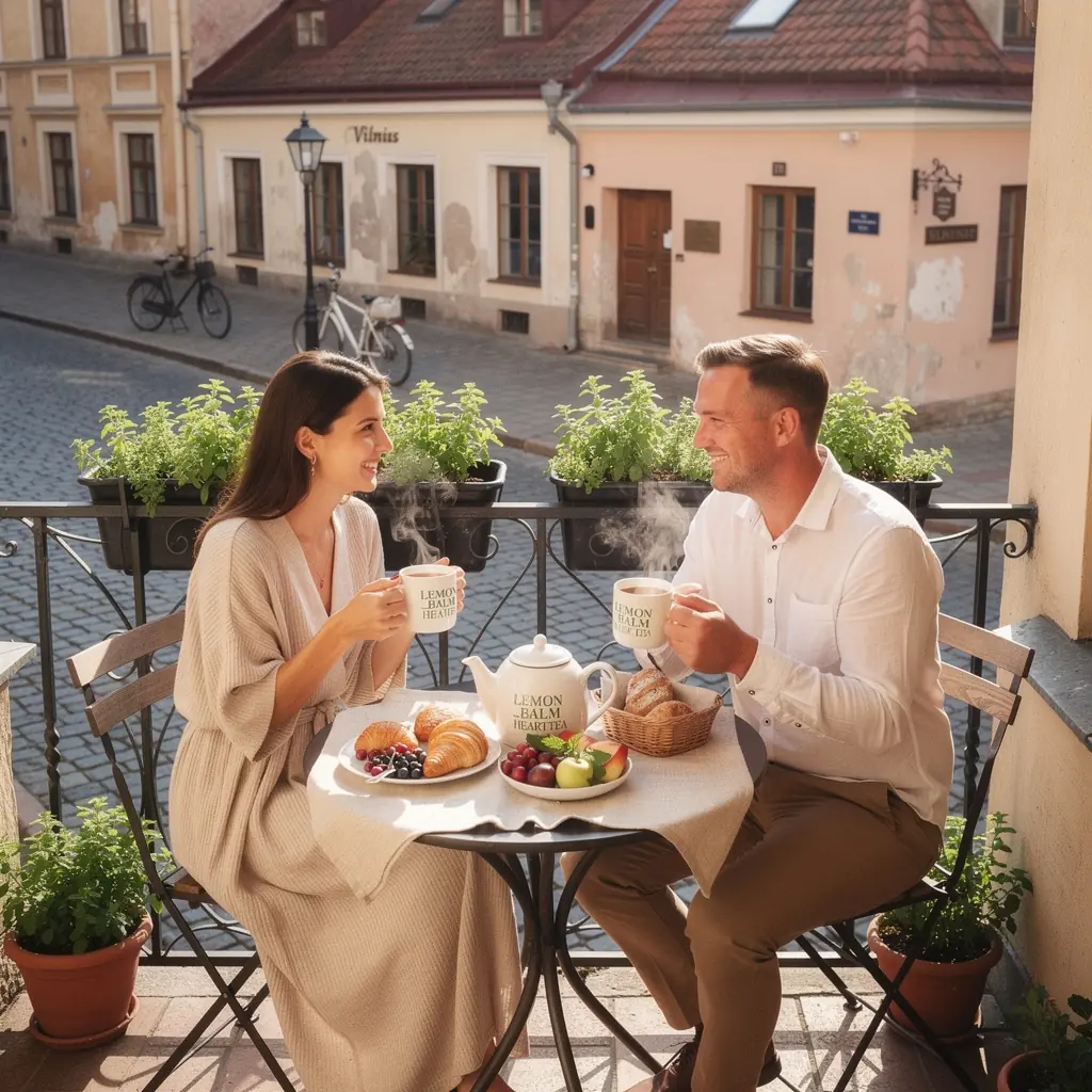 Atsipalaidavimo momentas su šiltu arbatos puodeliu.